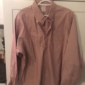 Brooks Brothers Size 17 1/2-34 Striped Oxford Cloth Dress Shirt